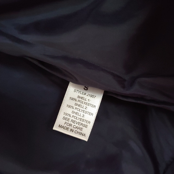 Quilted Jacket with hood Navy Size small - Picture 7 of 12